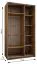 Kleiderschrank / Schiebetürenschrank | 6 Fächer | 245,5 x 130 x 64 cm | 2 Schiebetüren | 2 Kleiderstangen | Spiegel | Soft-Close | Farbe: Weiß