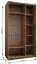 Kleiderschrank / Schiebetürenschrank | Farbe: Schwarz | 245,5 x 140 x 64 cm | 6 Fächer | 2 Schiebetüren | 2 Kleiderstangen | Soft-Close | Spiegel