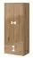 Jugendzimmer - Drehtürenschrank / Kleiderschrank Garian 01, Farbe: Eiche / Weiß, Abmessungen: 191 x 80 x 50 cm (H x B x T)