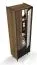 Vitrine Mairenke 03, Farbe: Walnuss / Schwarz matt - Abmessungen: 191 x 59 x 40 cm (H x B x T)
