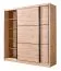 Großer Schiebetürenschrank mit einer Kleiderstange Panevo 03, Farbe: Eiche Artisan, sechs Fächer, Maße: 215,5 x 213 x 60 cm, modernes Design