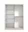 Schiebetürenschrank / Kleiderschrank | 5 Fächer | Farbe: Kaschmir | 2 Kleiderstangen | 1 Spiegeltür | Maße: 155 x 60 x 215,5 cm | für Schlafzimmer