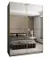 Kleiderschrank / Schiebetürenschrank | 11 Fächer | Soft-Close | Spiegel | 2 Kleiderstangen | 245,5 x 180 x 64 cm | 2 Schiebetüren | Farbe: Schwarz