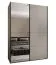 Kleiderschrank / Schiebetürenschrank | Farbe: Kaschmir | Soft-Close | 11 Fächer |2 Kleiderstangen | Spiegel | 245,5 x 170 x 64 cm | 2 Schiebetüren