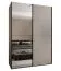 Kleiderschrank / Schiebetürenschrank | 245,5 x 180 x 64 cm | Spiegel | 2 Kleiderstangen | 2 Schiebetüren | 11 Fächer | Soft-Close | Farbe: Kaschmir