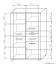 Schrank Aitape 01, Farbe: Sonoma Eiche dunkel / Sonoma Eiche hell - Abmessungen: 145 x 92 x 40 cm (H x B x T)