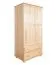 Kleiderschrank Holz natur 010 - Abmessung 190 x 90 x 60 cm (H x B x T)