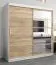 200 cm breiter Kleiderschrank mit 10 Fächern und 2 Türen | Farbe: Sonoma Eiche / Weiß Abbildung