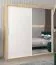 200 cm breiter Kleiderschrank mit 10 Fächern und 2 Türen | Farbe: Sonoma Eiche / Weiß Abbildung