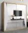 200 cm breiter Kleiderschrank mit 2 Türen | 10 Fächer | Farbe: Sonoma Eiche / Weiß Abbildung