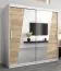 2 Meter breiter Kleiderschrank mit 2 Türen | Farbe: Sonoma Eiche / Weiß Abbildung