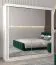 2 Meter breiter Kleiderschrank mit 2 Türen | Farbe: Weiß Abbildung