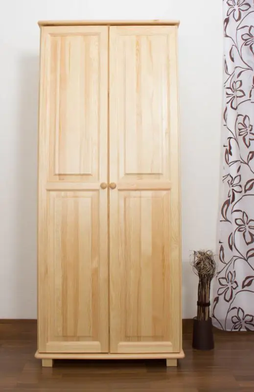 Kleiderschrank Holz natur 008 - Abmessung 190 x 80 x 60 cm (H x B x T)