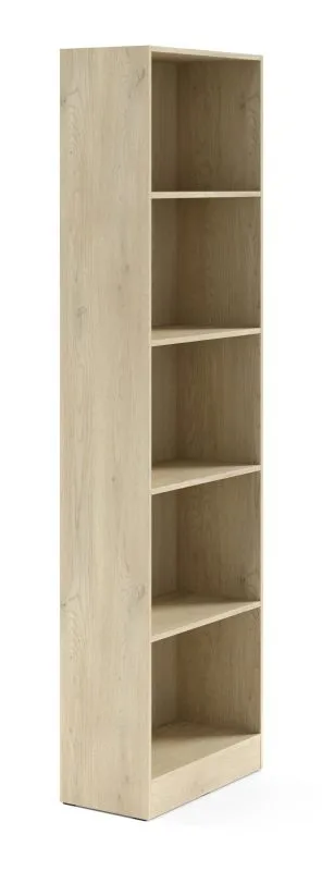 Regal | 4 Einlegeböden | Farbe: Eiche Cremona | Höhe 210 cm | Bücherregal | ABS-Kanten | 59 x 30 x 210 cm | 5 Fächer | Edegem 06