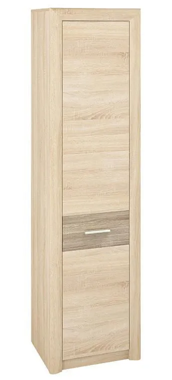 Schmaler Schrank, Farbe: Sonoma Eiche hell / Sonoma Eiche Trüffel, Türanschlag Links - 199 x 54 x 40 cm (H x B x T) Abbildung