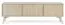 TV-Unterschrank mit drei Kippfächern Crewe 12, Farbe: Beige / Eiche - Abmessungen: 52 x 158 x 38 cm (H x B x T)