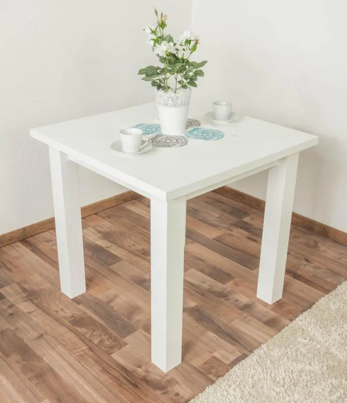 Esszimmertisch Esstisch 80x80 cm, Farbe: Weiß Abbildung