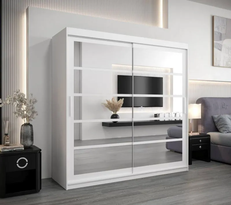 Schlafzimmer - Kleiderschrank mit Spiegel Abbildung