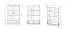 Vitrine Oulainen 05, Farbe: Weiß / Eiche - Abmessungen: 140 x 92 x 40 cm (H x B x T), mit 2 Türen, 1 Schublade und 3 Fächern