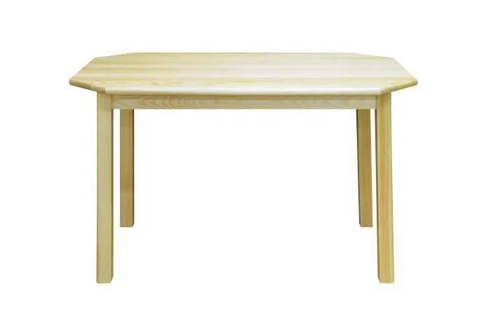 Holztisch Tisch 75x120 cm Kiefer massiv, Farbe: Natur Abbildung