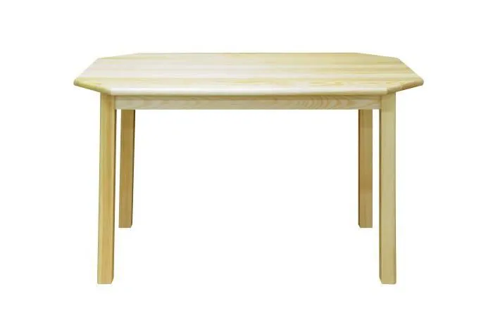 Holztisch Tisch 75x130 cm Kiefer massiv, Farbe: Natur Abbildung
