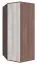 Drehtürenschrank / Eckkleiderschrank Kerema 04, Farbe: Nuss / Ulme - Abmessungen: 190 x 85 x 85 cm (H x B x T)
