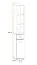 Schrank mit drei offene Fächer Bratteli 10, Farbe: Eiche Sonoma - Abmessungen: 203 x 30 x 32 cm (H x B x T)