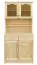 Wohnzimmerschrank, Vitrine, 80 cm breit, Kiefernholz massiv, Farbe: Natur Abbildung