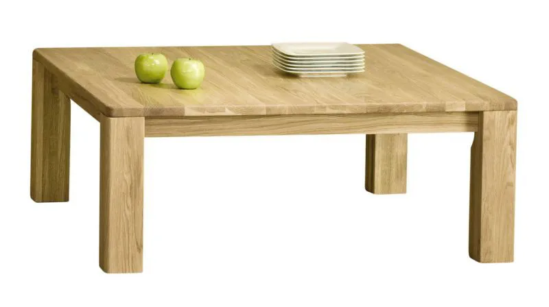 Couchtisch teilmassiv Farbe: Natur 39x100x100 cm Abbildung