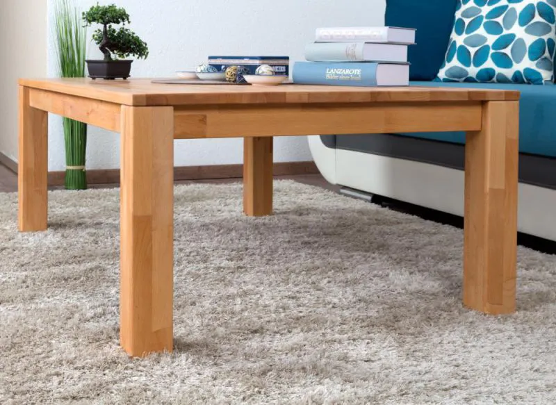 Couchtisch Kernbuche Massivholz Farbe: Natur 45x120x80 cm Abbildung