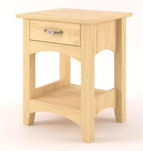 Nachtkommode Natur 56x40x35 (HxBxT) Kiefer massiv Abbildung