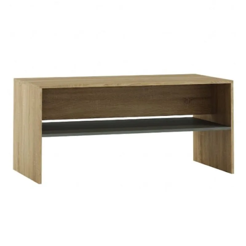 Couchtisch Ciomas 15, Farbe: Sonoma Eiche / Grau - Abmessungen: 120 x 60 x 55 cm (B x T x H)