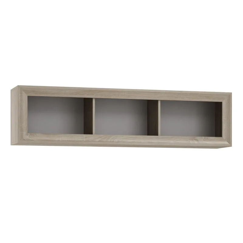 Hängeregal / Wandregal Kundiawa 10, Farbe: Sonoma Eiche hell - Abmessungen: 40 x 160 x 28 cm (H x B x T)