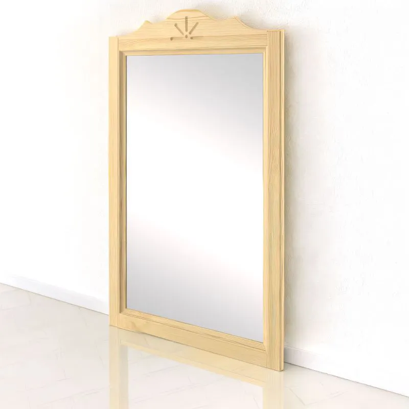 Spiegel Kiefer Vollholz massiv natur Turakos 124 - Abmessung 116 x 56 cm