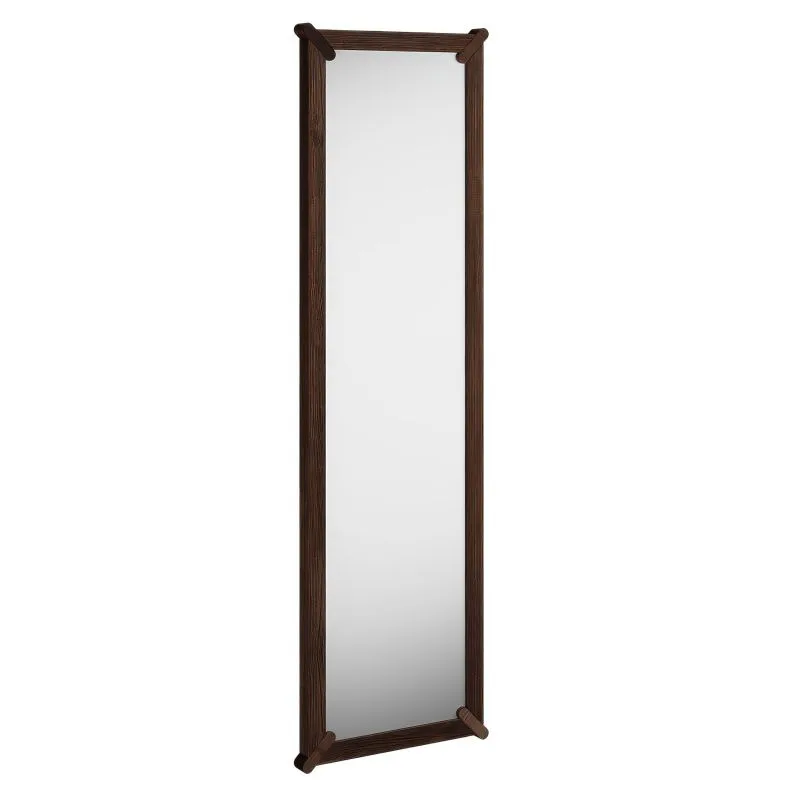 Spiegel | Massivholz | Farbe: Tabacco | Holzrahmen | Wandspiegel | Eichenholz geölt | 53 x 2 x 179 cm | Seille 05