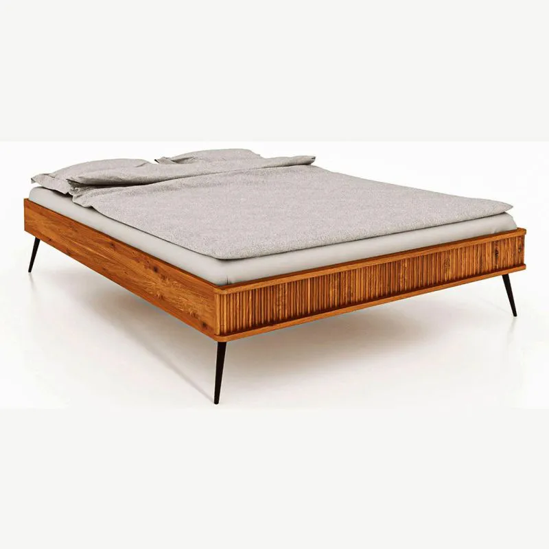 Buche-Bett massiv | 140 x 200 cm | Kernbuche | Geölt | Natur Abbildung