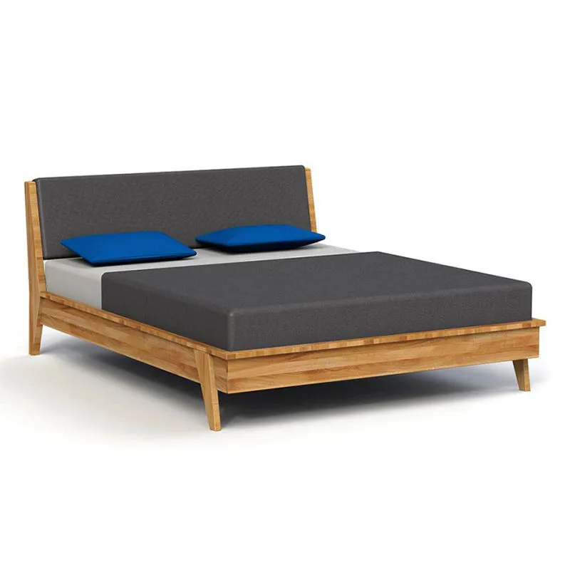Wildeiche-Bett massiv | 160 x 200 cm | Wildeiche | Geölt | Natur Abbildung