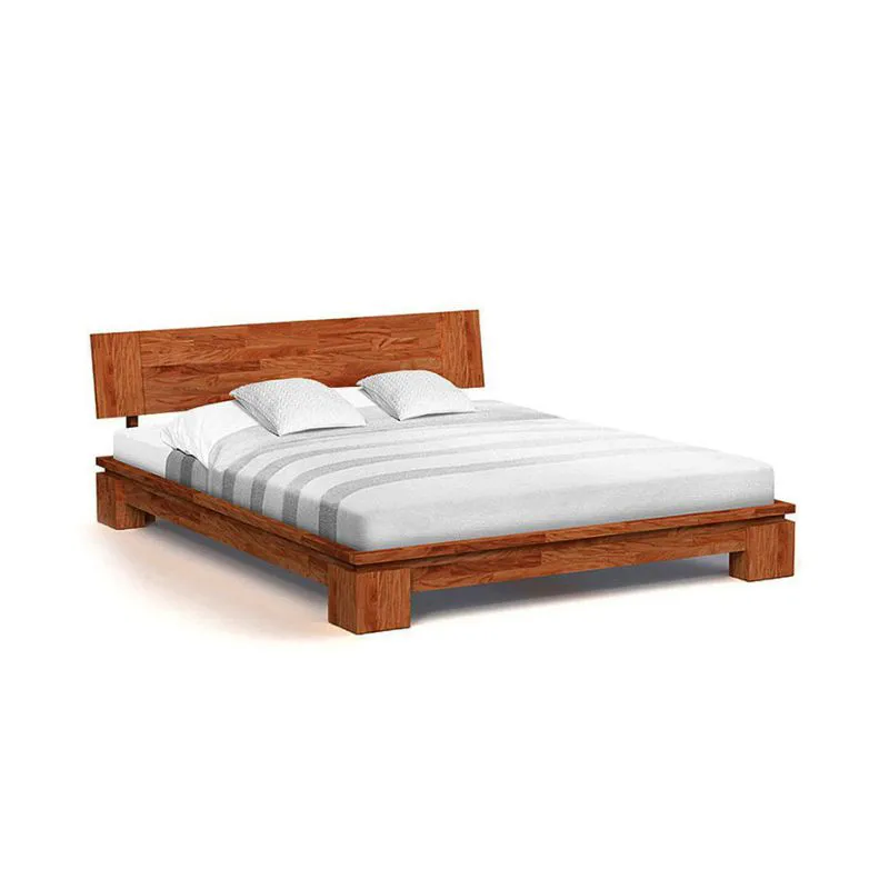 Buche-Bett massiv | 90 x 200 cm | Kernbuche | Geölt | Natur Abbildung
