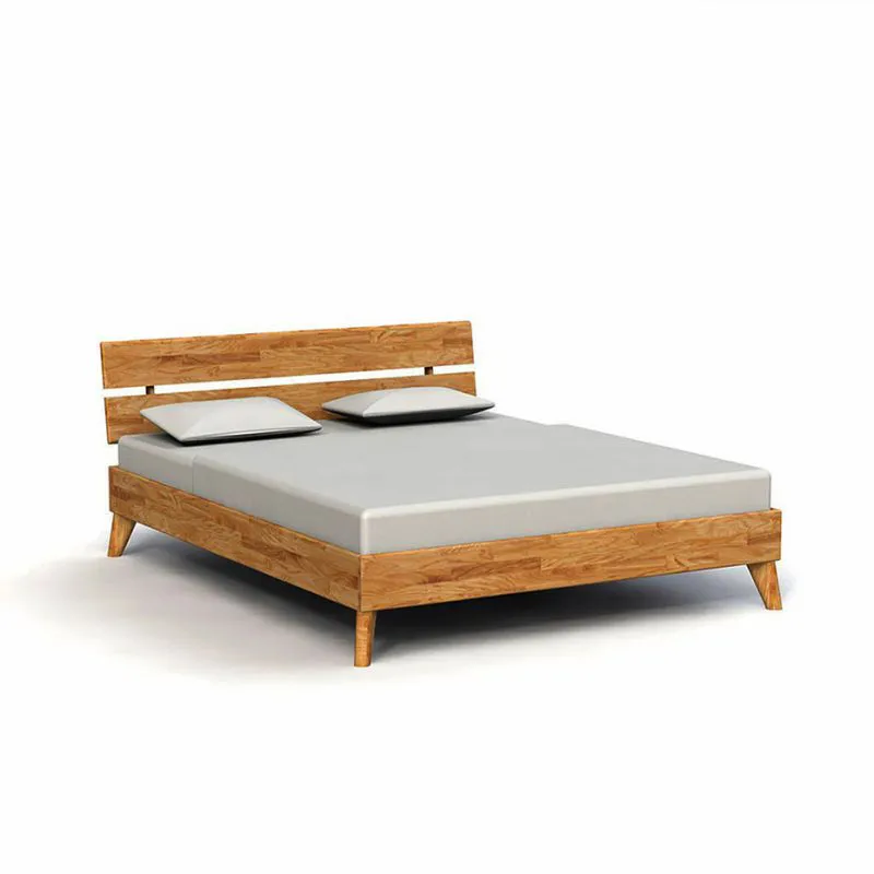 Eiche-Bett massiv | 180 x 200 cm | Wildeiche | Geölt | Natur Abbildung