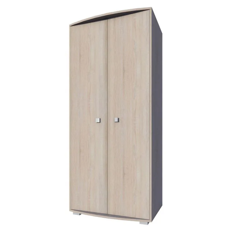 90 cm breiter Kleiderschrank mit 2 Türen | Farbe: Sonoma Eiche Abbildung