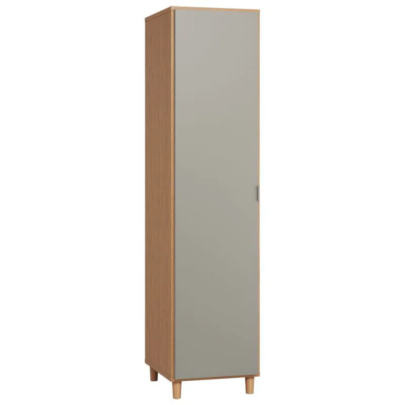 47 cm breiter Kleiderschrank mit 1 Tür | Farbe: Eiche Abbildung