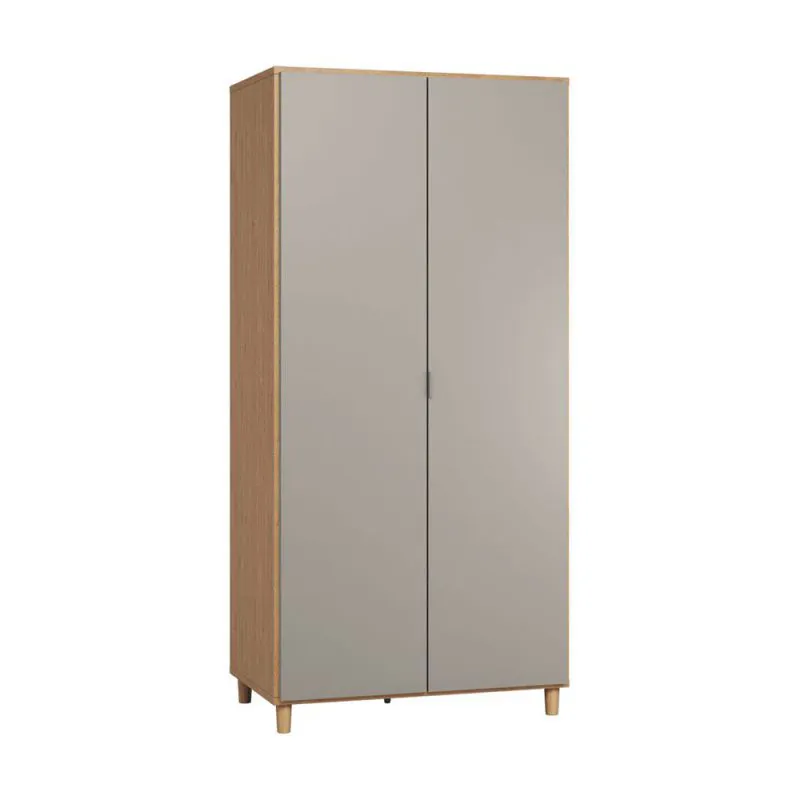 93 cm breiter Kleiderschrank mit 2 Türen | Farbe: Eiche Abbildung