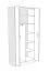 Garderobenschrank, Farbe: Eiche Braun - 222 x 100 x 52 cm (H x B x T)