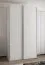 Kleiderschrank / Schiebetürenschrank | 245,5 x 130 x 64 cm | 6 Fächer | 6 Einlegeböden | 2 Schiebetüren | 2 Kleiderstangen | Farbe: Weiß | Soft-Close