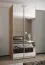 Kleiderschrank / Schiebetürenschrank | Soft-Close | 245,5 x 120 x 64 cm | 2 Kleiderstangen | 2 Schiebetüren | 6 Einlegeböden | Farbe: Eiche Artisan