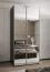 Kleiderschrank / Schiebetürenschrank | 6 Fächer | Soft-Close | 245,5 x 120 x 64 cm | 6 Einlegeböden | 2 Kleiderstangen | 2 Schiebetüren | Farbe: Schwarz