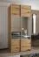 Kleiderschrank / Schiebetürenschrank | Farbe: Eiche Artisan | Soft-Close | Spiegel | 6 Fächer | 2 Kleiderstangen | 2 Schiebetüren | 245,5 x 110 x 64 cm
