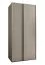 Kleiderschrank / Schiebetürenschrank | 2 Kleiderstangen | 245,5 x 100 x 64 cm | 6 Fächer | Soft-Close | 2 Schiebetüren | Farbe: Kaschmir | 6 Fächer