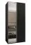 Kleiderschrank / Schiebetürenschrank | Farbe: Schwarz | 245,5 x 120 x 64 cm | 6 Fächer | 2 Kleiderstangen | Soft-Close | 2 Schiebetüren | Spiegel