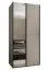 Kleiderschrank / Schiebetürenschrank | Soft-Close | Spiegel | Farbe: Kaschmir | 6 Fächer | 2 Kleiderstangen | 245,5 x 120 x 64 cm | 2 Schiebetüren